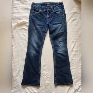 Silver Suki Surplus Jeans Dark Blue Denim W28 L32